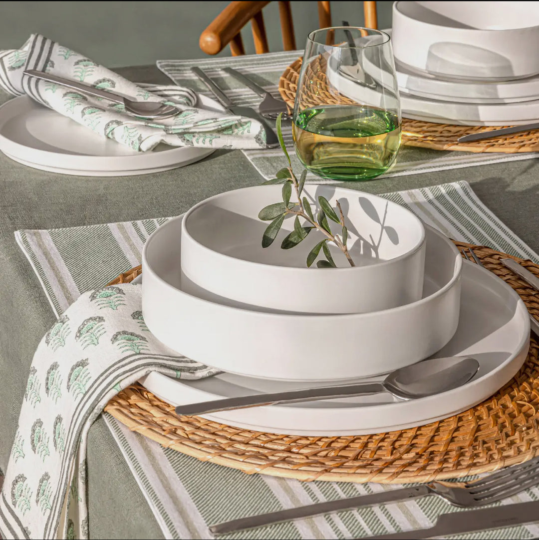 Set of 4 Hand-Blocked Cloth Napkins-Casa Dolce