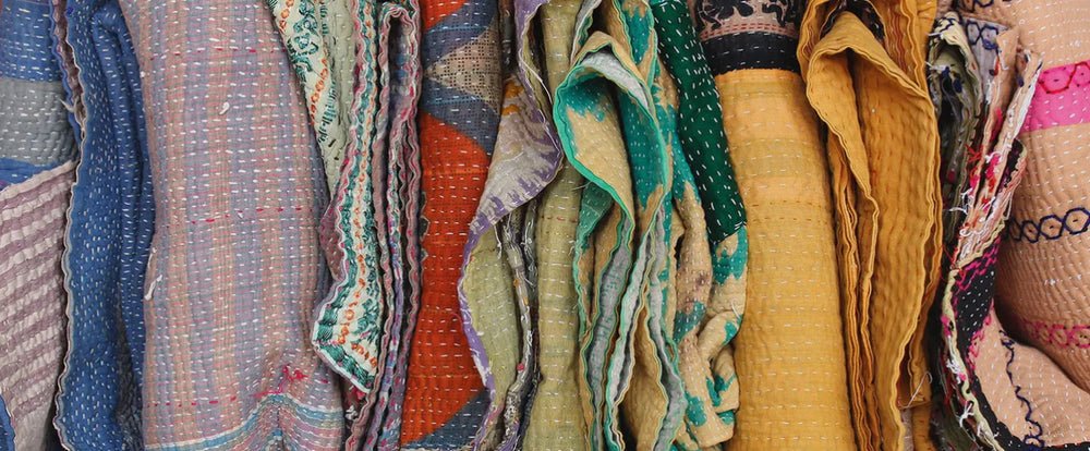 Authentic Vintage Kantha Quilt-Casa Dolce