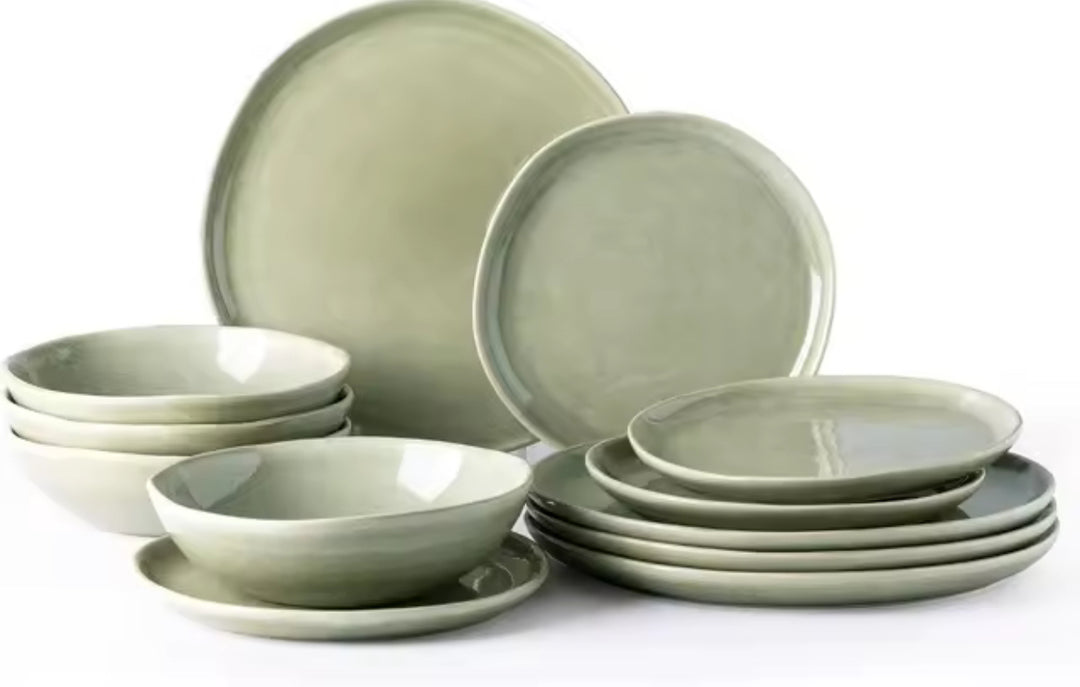 Ceramic Dinnerware Sets,Handmade Reactive Glaze Plates and Bowls Sets-Casa Dolce