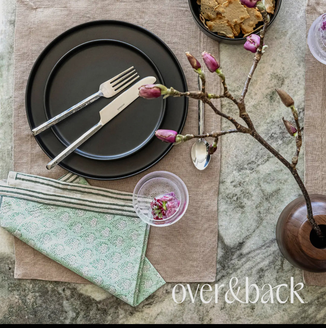 Set of 4 Hand-Blocked Cloth Napkins-Casa Dolce