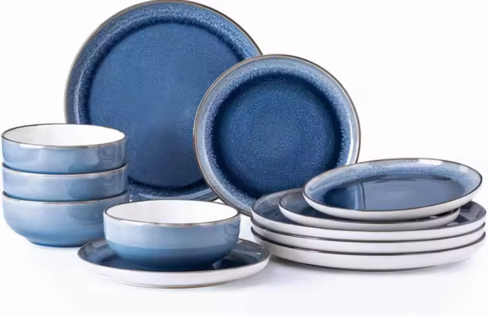 Ceramic Cutlery Set, 12-piece Stoneware Cutlery Set-Casa Dolce