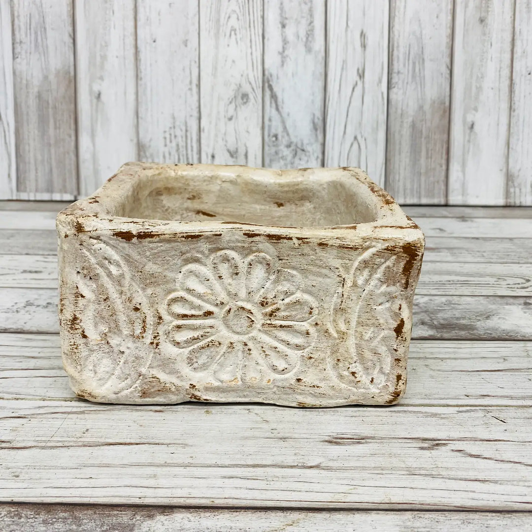 Square Clay Bowl White-Casa Dolce