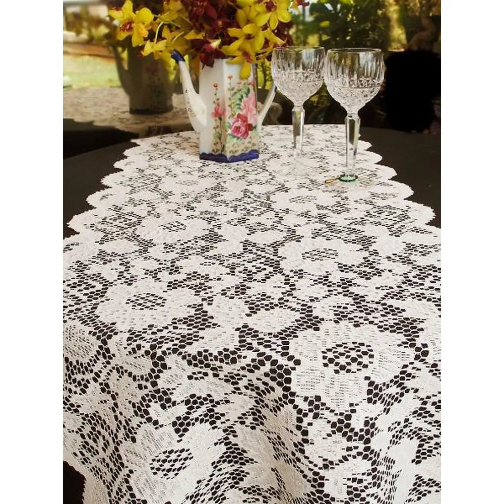 Lace Off White Table Runner-Casa Dolce