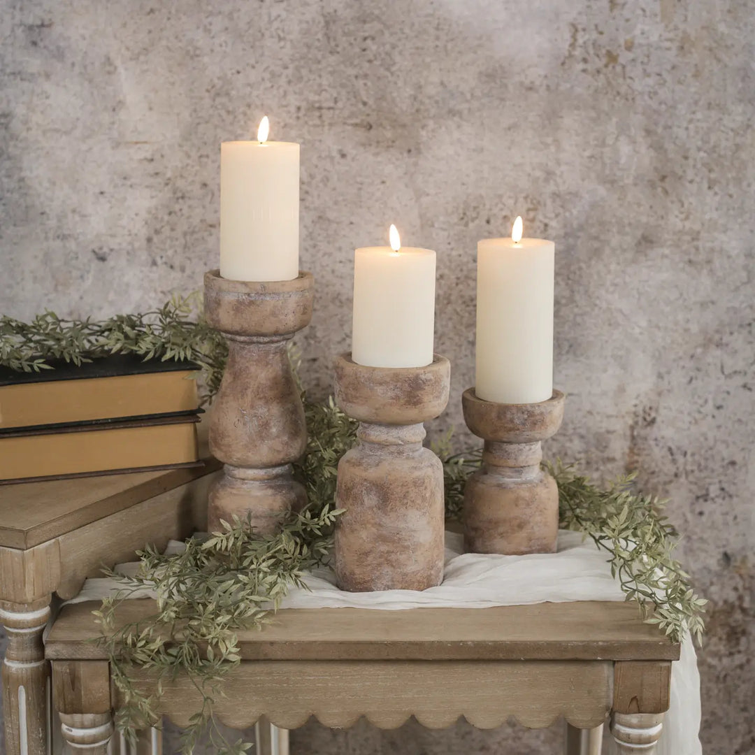 6.5" Terracotta Pillar Candle Holder-Casa Dolce