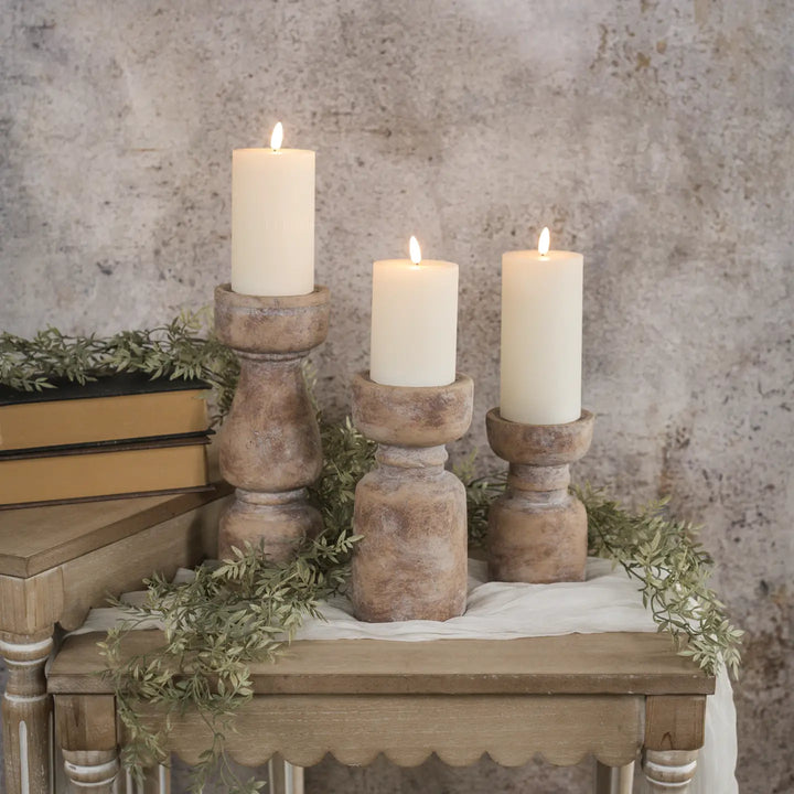 8.75" Terracotta Pillar Candle Holder-Casa Dolce