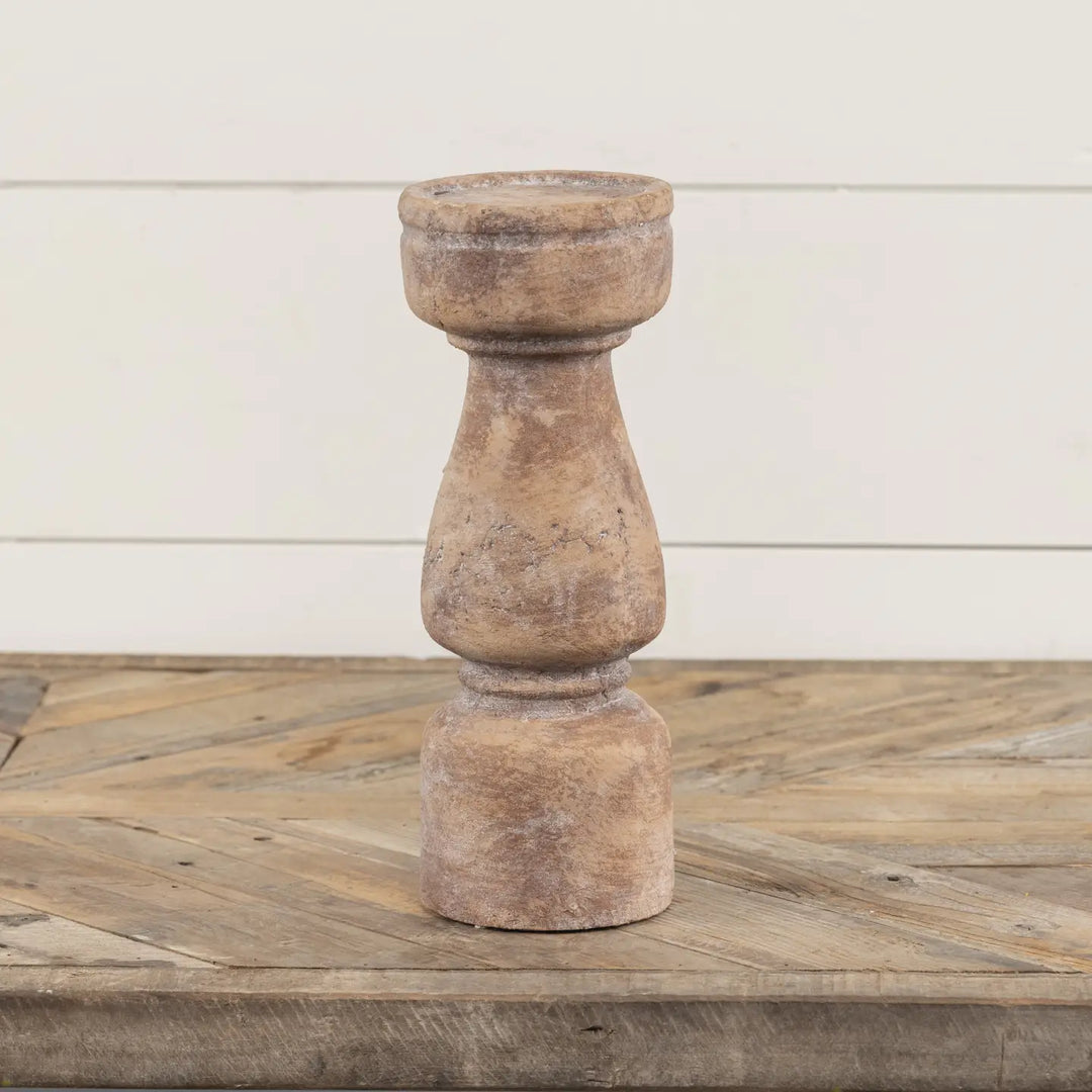 11.25" Terracotta Pillar Candle Holder-Casa Dolce