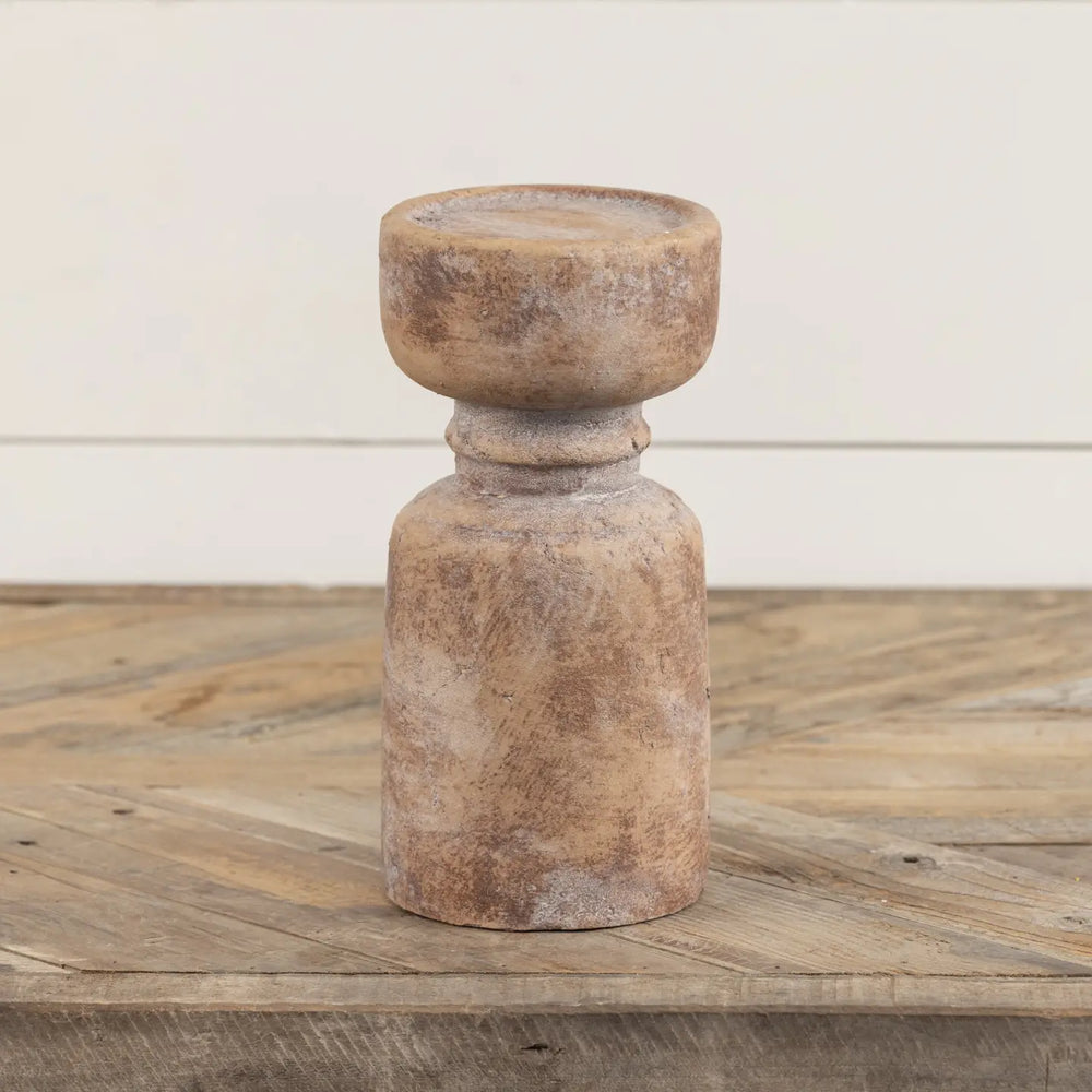 8.75" Terracotta Pillar Candle Holder-Casa Dolce