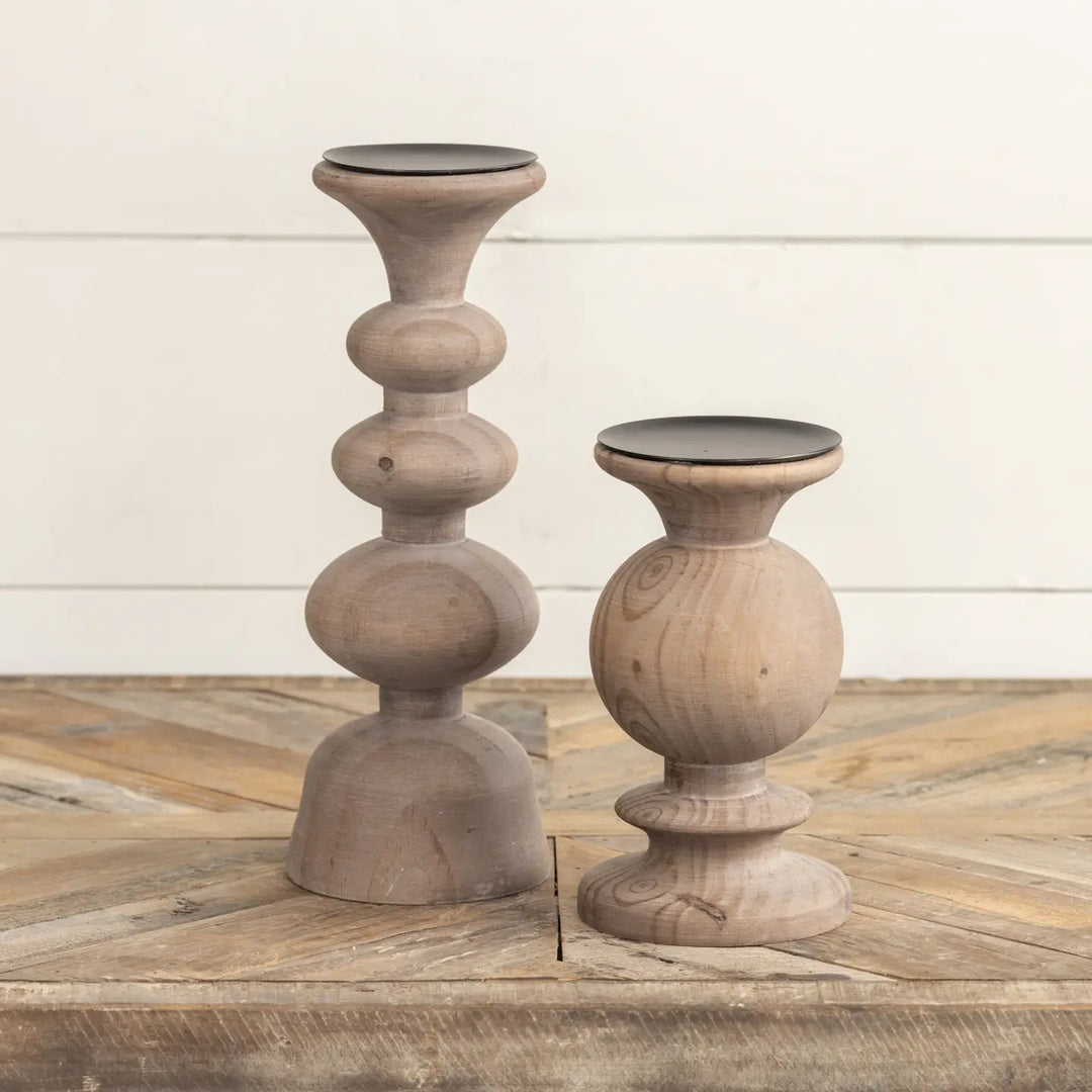 12" Serenity Pillar Candle Holder-Casa Dolce