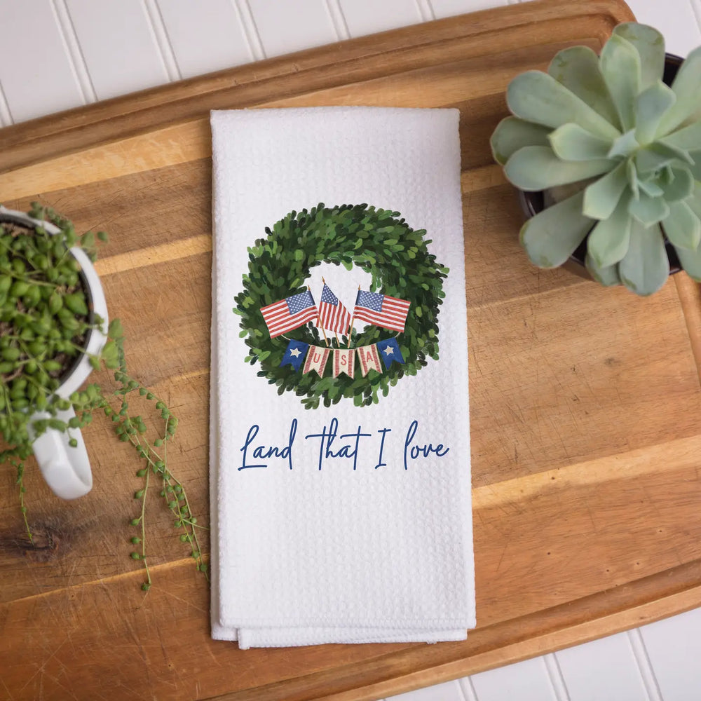 Land That I Love Kitchen Towel, 4th of July Decor, Tea Towel-Casa Dolce