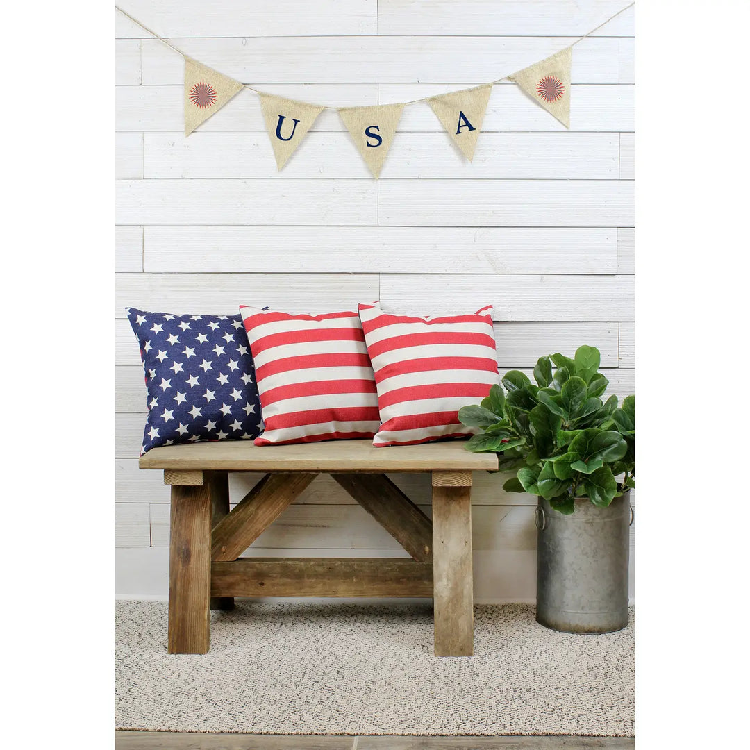 Design American Flag Pillow Covers, Set of 3-Casa Dolce