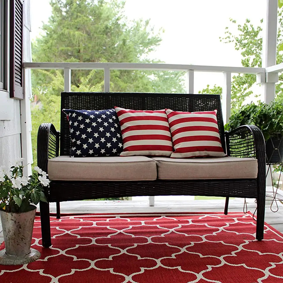Design American Flag Pillow Covers, Set of 3-Casa Dolce