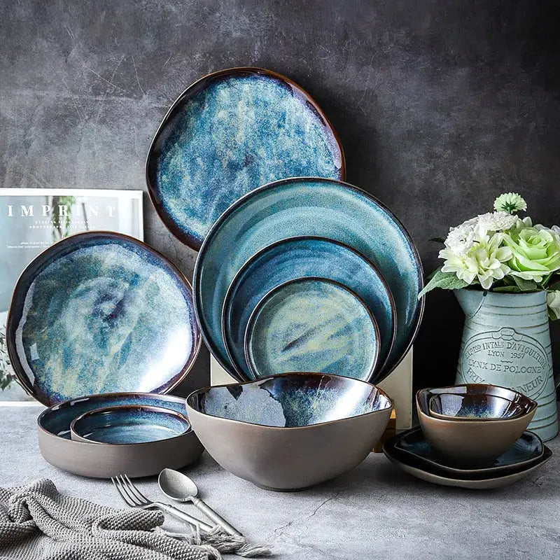 Blue Florals Server Set-Casa Dolce