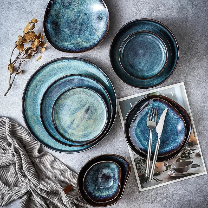 Blue Florals Server Set-Casa Dolce