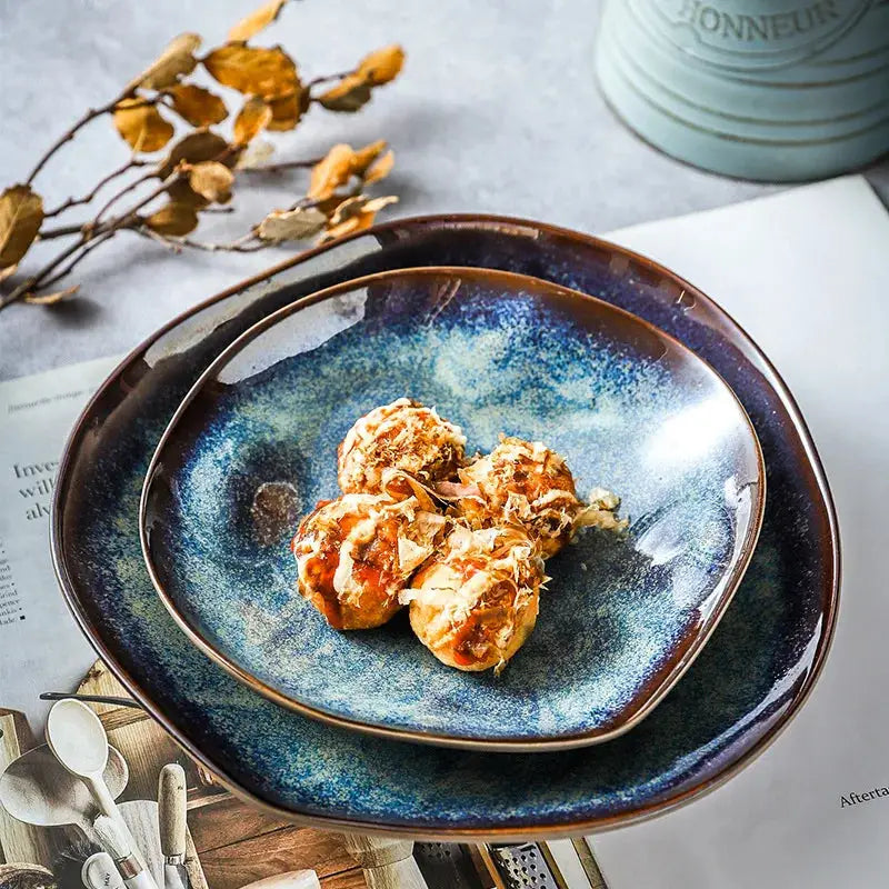 Blue Florals Server Set-Casa Dolce