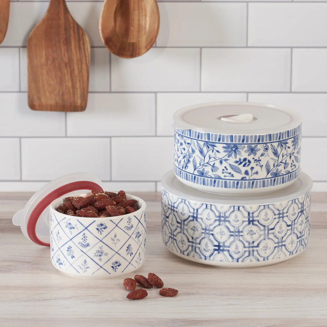 Blue Florals Server Set-Casa Dolce