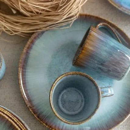 Set of 12 Plates - Alegria Blue-Casa Dolce