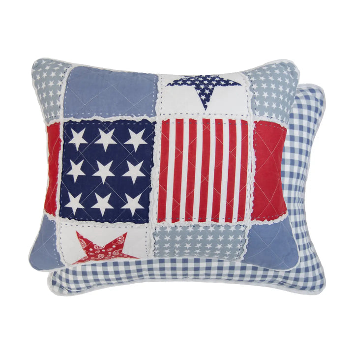 Sharp Star & Stripe Pieced Cotton Quilt Collection-Casa Dolce