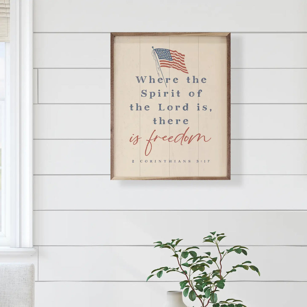 There Is Freedom 2 Corinthians 3 17 White - 16x20x1.5-Casa Dolce