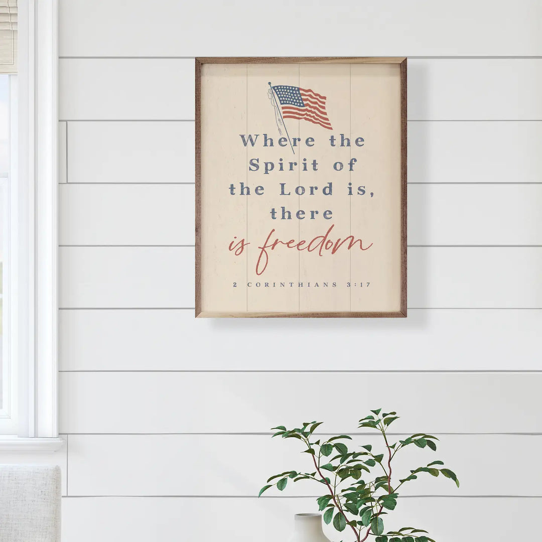 There Is Freedom 2 Corinthians 3 17 White - 16x20x1.5-Casa Dolce