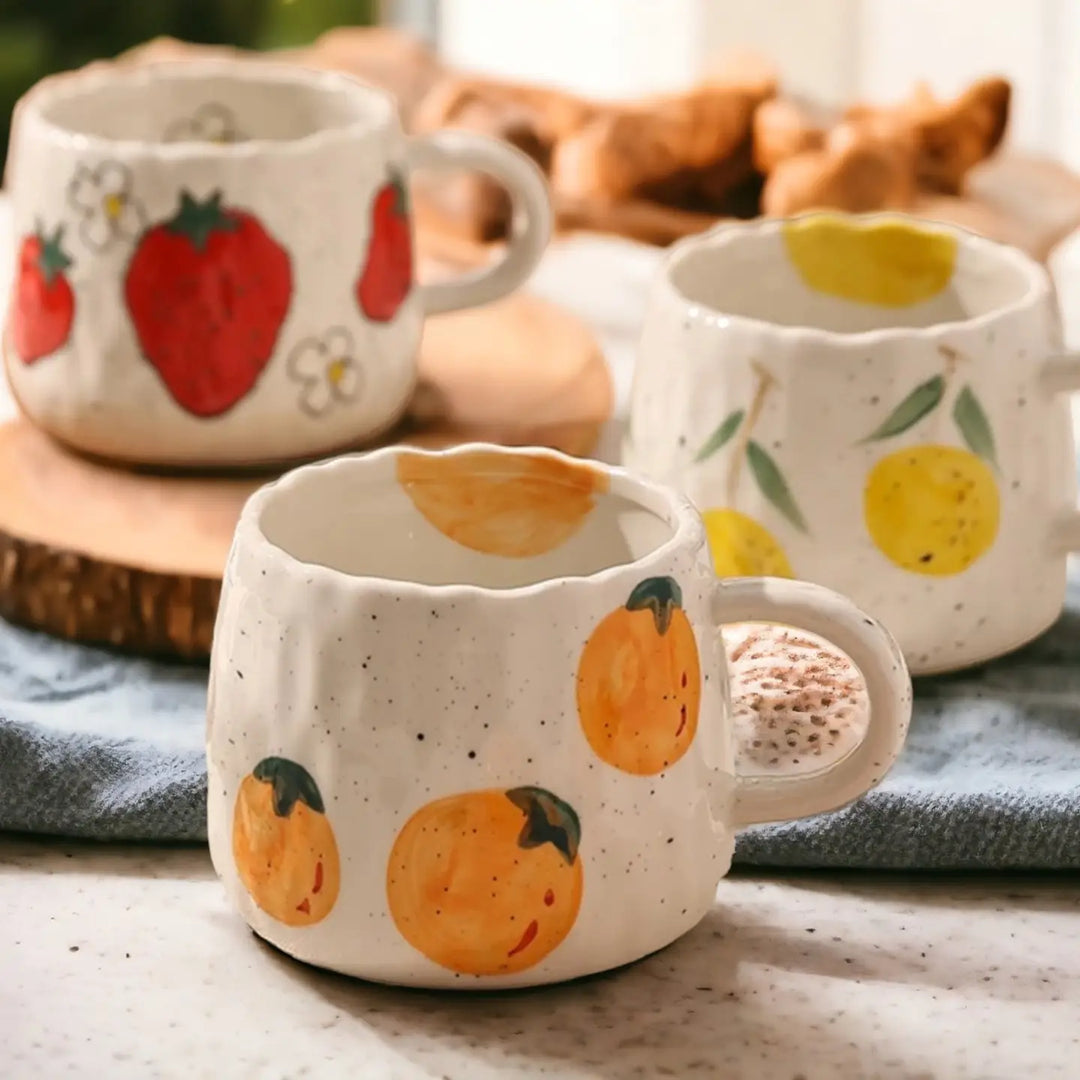 Ceramic Fruit Printed Mugs | Coffee Cups | Drinkware-Casa Dolce