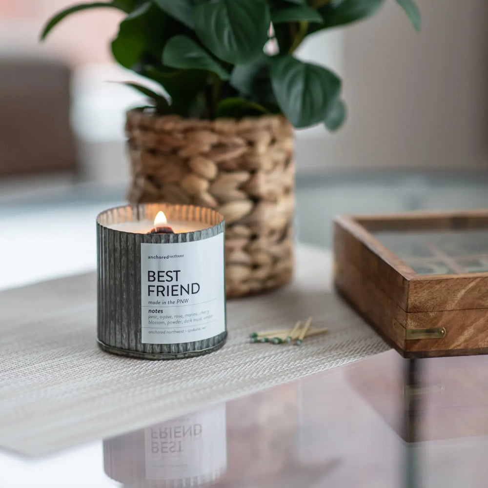 Best Friend Rustic Vintage Farmhouse Wood Wick Candle-Casa Dolce
