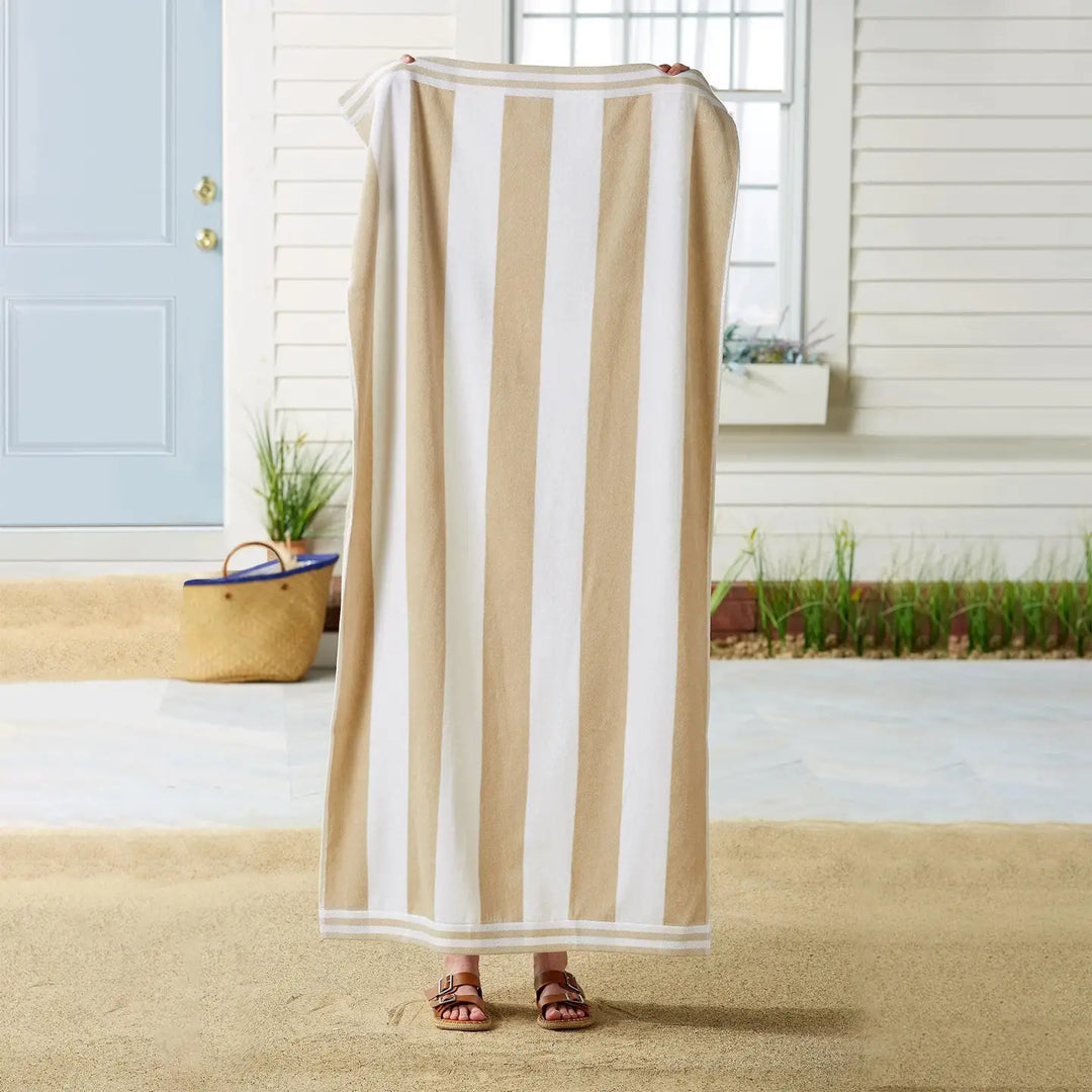 4 Pack Striped Cabana Oversized Beach Towel-Casa Dolce
