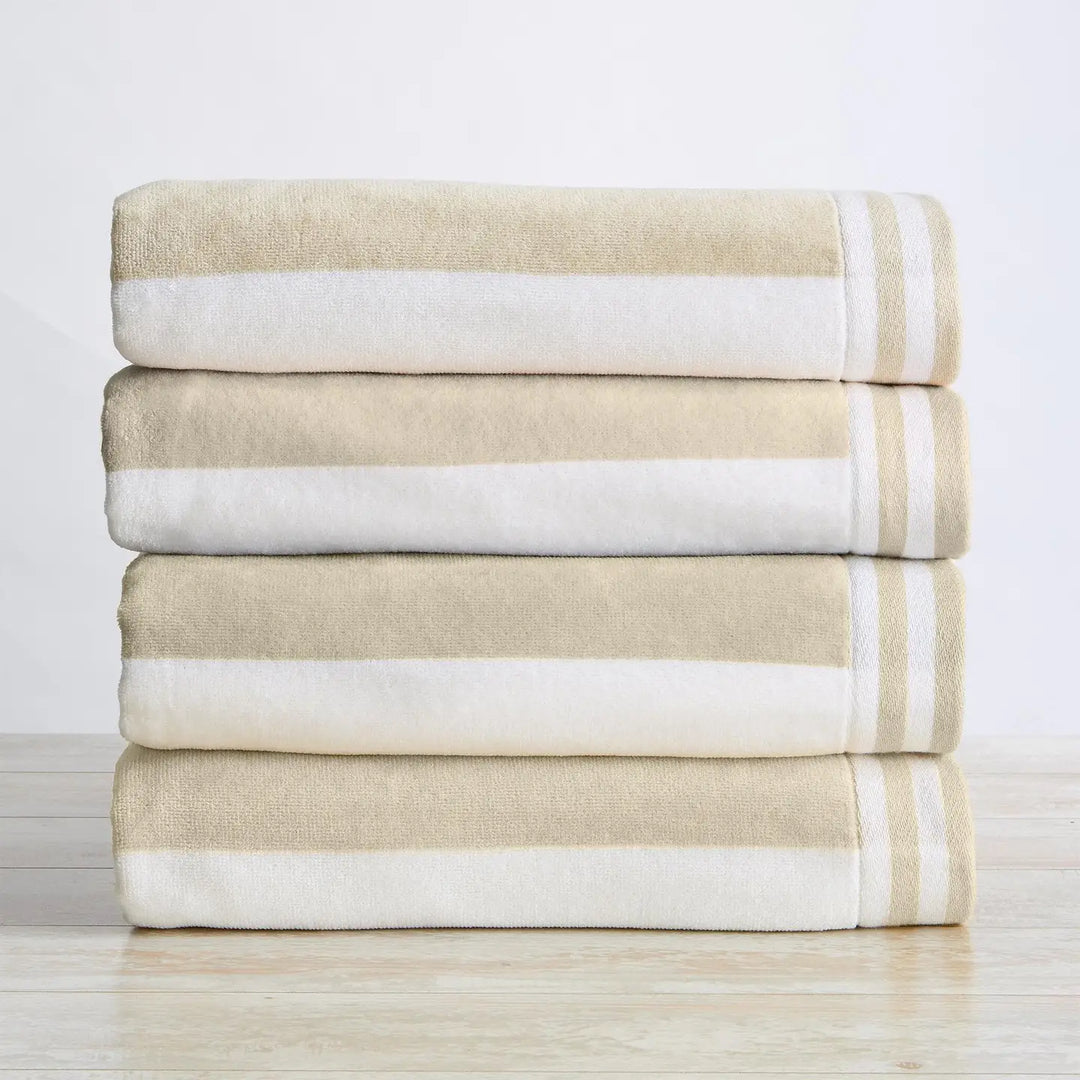 4 Pack Striped Cabana Oversized Beach Towel-Casa Dolce