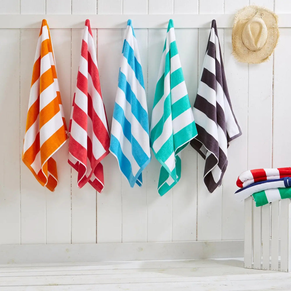 Cotton Velour Cabana Stripe Beach Towel - Novia Collection-Casa Dolce