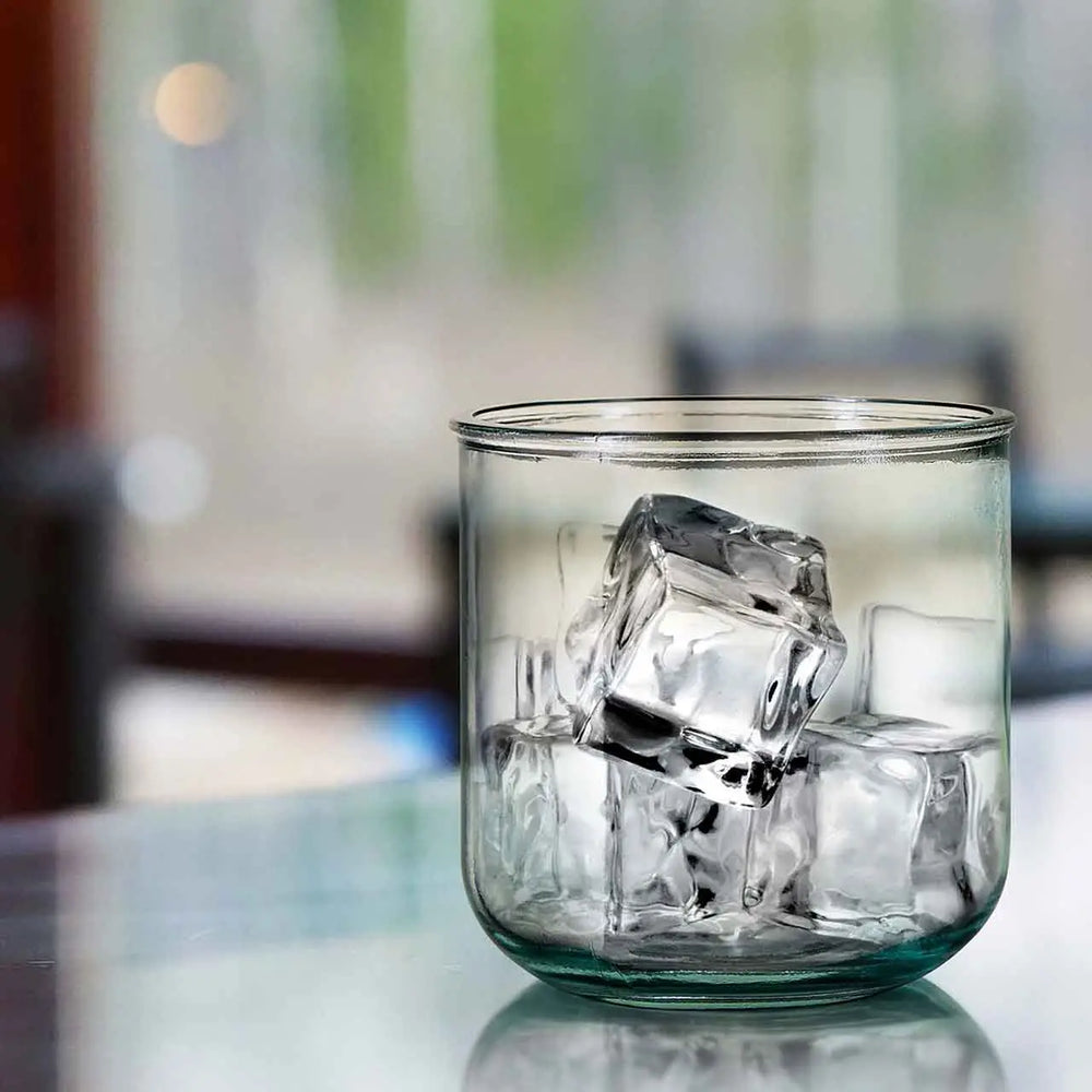 Eco-Friendly 10 Oz Cocktail Glass Tumbler - Durable Recycled Glass with Natural Charm-Casa Dolce