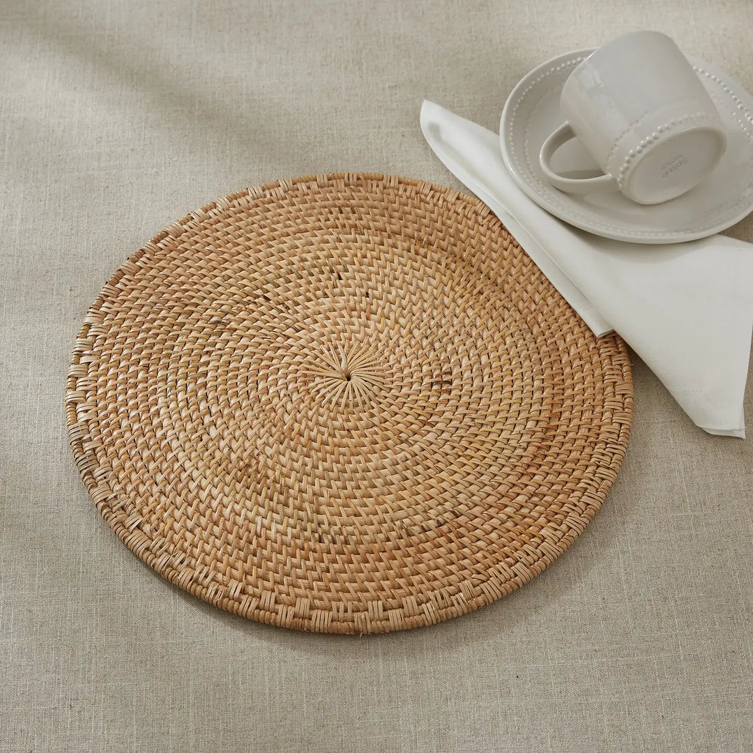 Rattan Charger - Natural, Set of 4-Casa Dolce