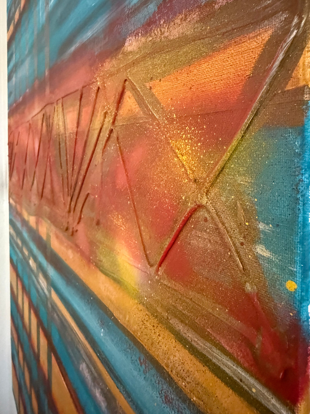 Sunset Grid – Original Canvas Artwork-Casa Dolce