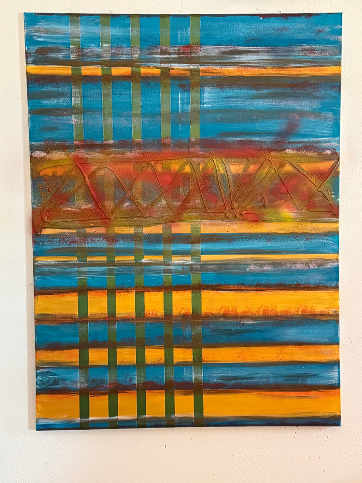Sunset Grid – Original Canvas Artwork-Casa Dolce