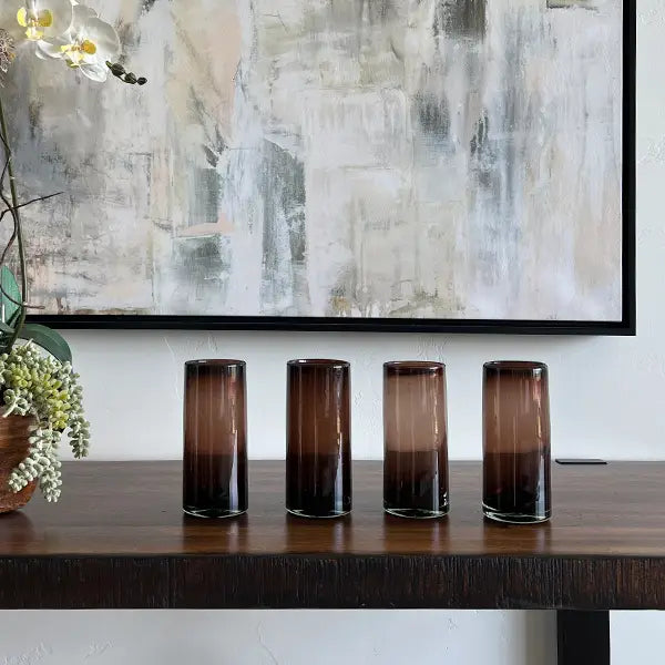 Handblown Mexican Highball Glasses - Tamarind (Set of 6)-Casa Dolce