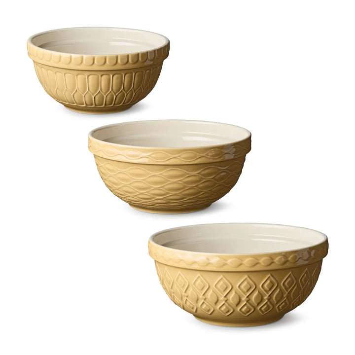 Vintage Farm Stoneware Set of 3 Mixing Bowl 2,3,4.25 Qt-Casa Dolce