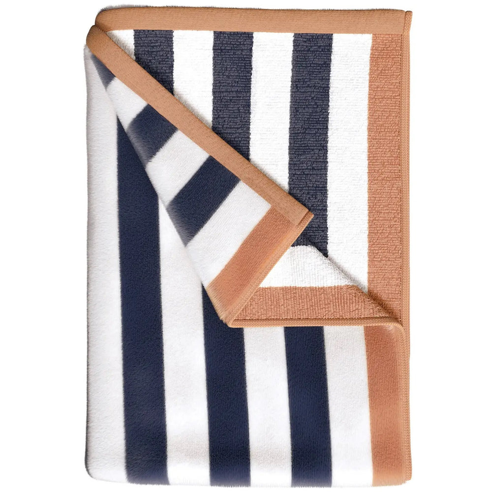 Oversized Striped Border Cabana Beach Towel - Santa Cruz (2 Pack - 35"x70")-Casa Dolce