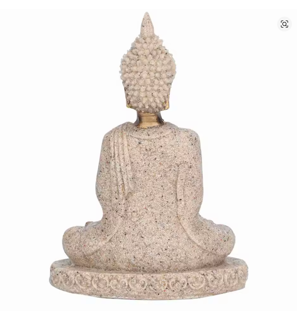 Meditating Seated Buddha Statue Sandstone-Casa Dolce